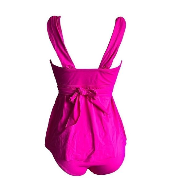 Kim Gravel Wrap Sweetheart Tankini Top and Brief Swimsuits Set - Picture 5 of 8